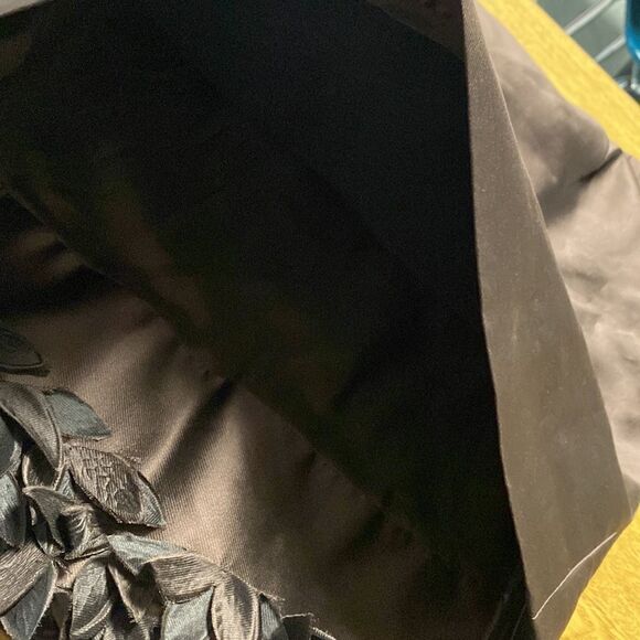 Novello-Bloom Brown Straight Dress Leaf Trimmed Skirt - Picture 9 of 9